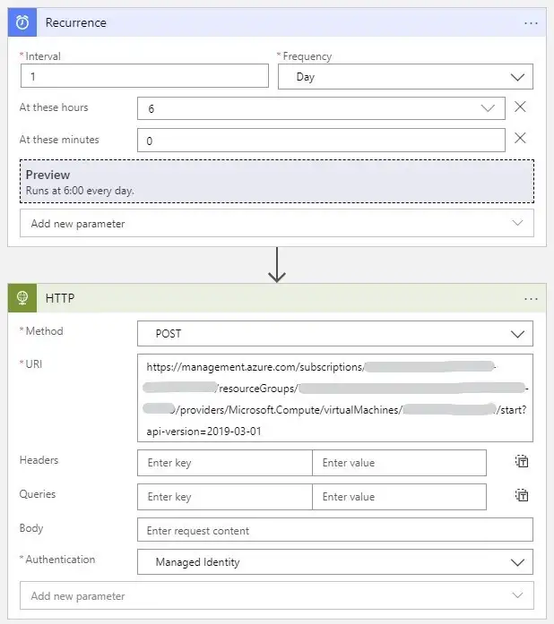 Azure Logic App to Start an Azure Virtual Machine