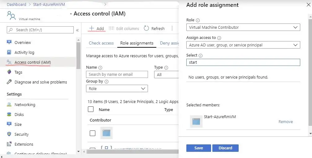 Give the Logic App the role Virtual Machine Contributor